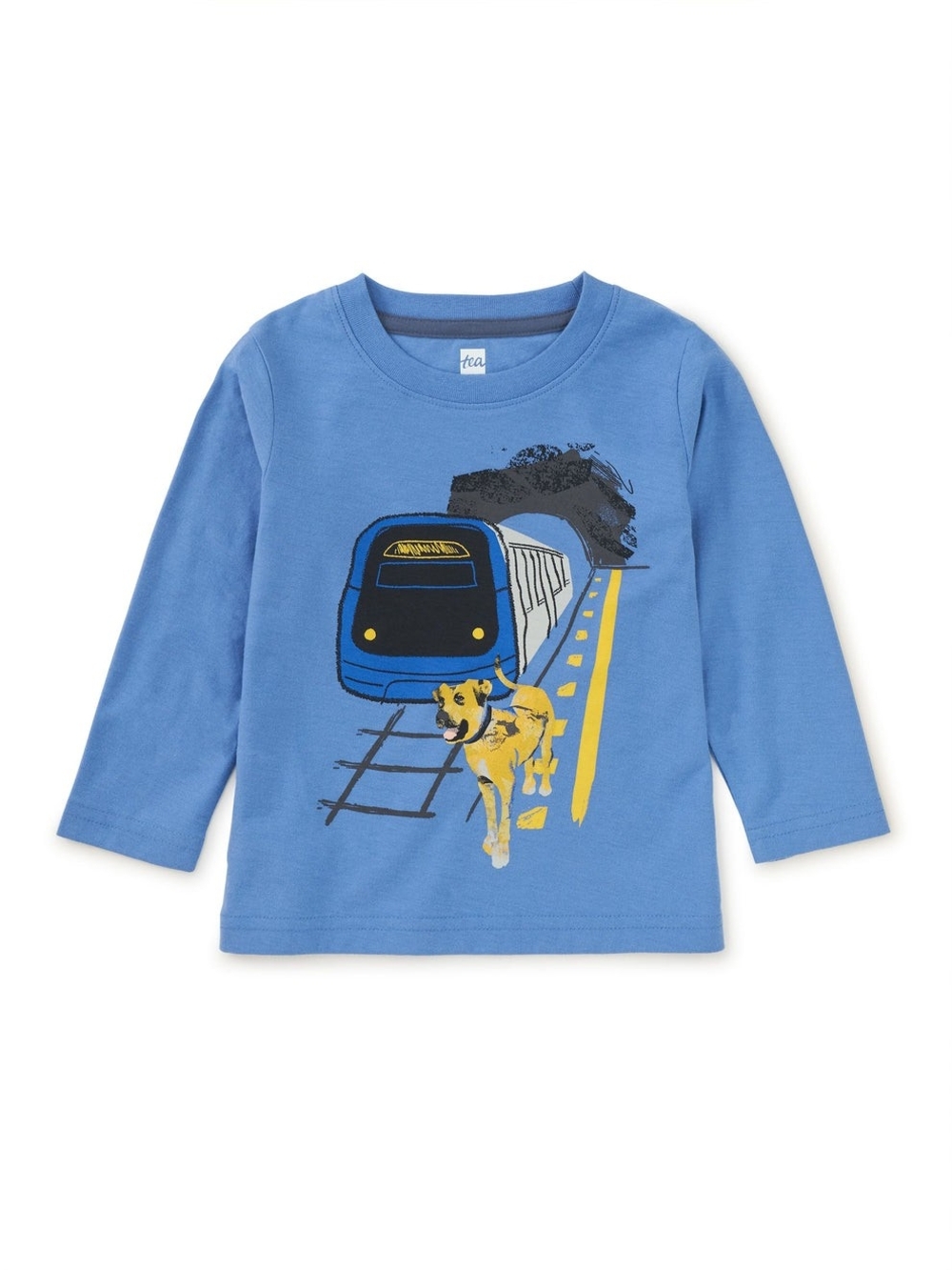 Tea Collection Boji & Train Graphic Tee Size 7 NWT